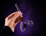 Скляна трубка для куріння Oil Sherlock Bubble 10767 фото