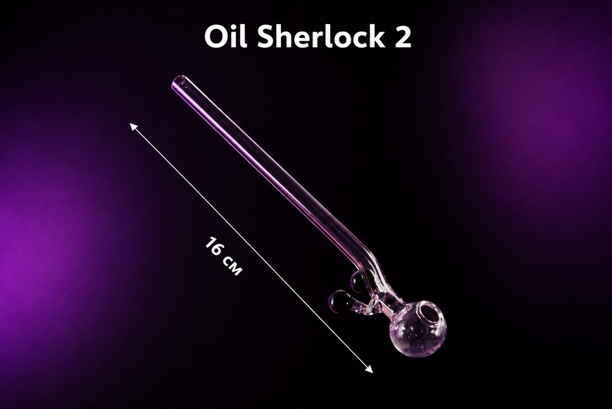 Стеклянная трубка для курения Oil Sherlock 2 11739 фото