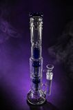 Скляний бонг Medusa Double Blue 11006 фото