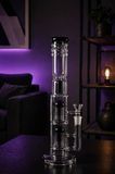 Скляний бонг Medusa Double Black 11017 фото